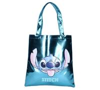 Sac à main enfant - VADOBAG - Lilo & Stitch - PU métallisé - Shopper bleu - Brillant