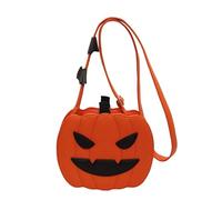 Sac à main fantaisie d'Halloween - Sac fourre-tout en forme de citrouille de dessin animé pour femme, sac à bandoulière à une épaule, Orange Rage, 20cm