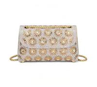 Sac à Main Femme Brillant avec Chaîne - Sac Bandoulière/Sac à Main pour Soirée, Mariage, Fête, Cocktail ou Saint-Valentin