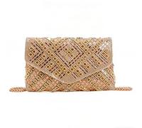 Sac à Main Femme Brillant avec Chaîne - Sac Bandoulière/Sac à Main pour Soirée, Mariage, Fête, Cocktail ou Saint-Valentin