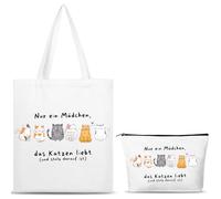 Sac à Main Femme Chat & Trousse Maquillage Chat - Cadeau Femme Original pour Amatrice de Chats - Idée Cadeau Anniversaire, Noël, Fête des Mères, Saint-Valentin - pour Épouse, Amie, Fille, Sœur