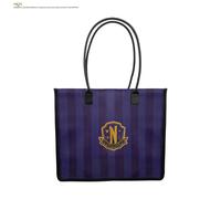 Cinereplicas Mercredi - Cabas Académie Nevermore - Violet - 41 * 34 cm - Licence officelle