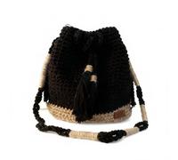 Sac à main femme Fait Main - Coton & Jute Naturels - Ensemble artisanal "Goffa Buck" noir avec pochette et accessoires - Artisanal, Éthique & Éco-Responsable - Offre spéciale Saint Valentin