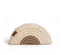 Sac à main femme Fait Main - Coton & Jute Naturels - Ensemble artisanal "Goffa Half Moon" blanc avec pochette et accessoires - Artisanal, Éthique & Éco-Responsable - Offre spéciale Saint Valentin