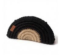 Sac à main femme Fait Main - Coton & Jute Naturels - Ensemble artisanal "Goffa Half Moon" noir avec pochette et accessoires - Artisanal, Éthique & Éco-Responsable -Offre spéciale Saint Valentin