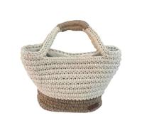 Sac à main femme Fait Main - Coton & Jute Naturels - Ensemble artisanal "Goffa Top Handle" blanc avec pochette et accessoires - Artisanal, Éthique & Éco-Responsable - Offre spéciale Saint Valentin