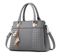 Sac à Main Femme - FONDUPIN - Élégant Épaule - Simili Cuir - Gris clair