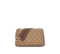 GUESS Sac à épaule brun clair marron pour femme - Noelle II Convertible Xbody Flap Bag Latte Logo / Brown 310873