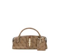 GUESS sac à main sac à épaule bandoulière Yvonne Logo Mini Satchel Latte Logo beige