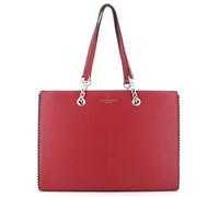 Sac A Main Femme Perles Billes Similicuir Grainé Format A4 - Rouge - Flora Co Paris