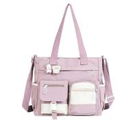 Sac a Main Femme Sac Bandoulière Femme Sacoche Femme Bandoulière Toile Unisexe Grande Capacité, Sac Épaule Étudiant Casual, Idéal Cours Ou Trajet