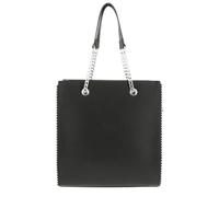 Sac à Main Femmes Chaîne Perle Bille Clou - Cours Grand Format A4 Lycée - Sac Cabas Shopping Fourre-Tout Taille XL - Ville Porté Epaule Similicuir PU - Chic et Tendance - Noir