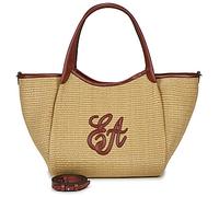 Sac a main femmes Emporio Armani SHOPPING STRAW M Beige Unique