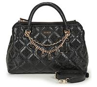 Guess Sac à main femme Libby 2 compartiments Satchel bandoulière Noir Unique