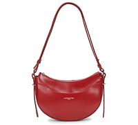 Sac demi lune Zippé Suave Ace en cuir rouge carmin Rouge Carmin