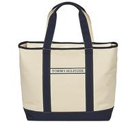 Tommy Hilfiger Th Summer Canvas Tote Bag Creme Taille: OS | Cabas Outlet | Femme |
