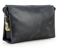 Sac à Main for Homme, Pochette Grande capacité avec Cadenas à Code, Portefeuille en Cuir véritable avec Poche for téléphone Portable, Sac Long Business(Blue)