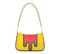 Sac à main fourre-tout avec drapeau auvergne de taille moyenne pour femme, sac à main esthétique, classique, formel, fermeture éclair, sangle en chaîne