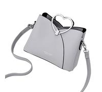 Sac à main fourre-tout décontracté pour femme, grande capacité, polyvalent, sac à bandoulière pour fille, sac de voyage rétro en cuir, sac à bandoulière, sac holster, gris, Taille unique