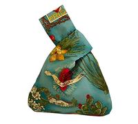 Sac à main fourre-tout en coton avec motif kimono japonais - Pour femme - Vert, Vert, Medium