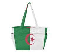 Sac à main fourre-tout pour femme - Sac à bandoulière pour la plage - Fond renforcé - Drapeau de la République démocratique d'Algérie