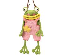 Sac à main grenouille - Pochette mignonne en crochet avec motif animal de dessin animé | Sac tendance léger et doux fait à la main accessoire portable amusant pour adolescentes filles voyage été