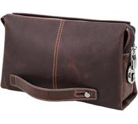 Sac à Main Homme en Cuir véritable avec Fermeture à Code, Pochette décontractée, Portefeuille Homme, Grand Sac à Main(Coffee)