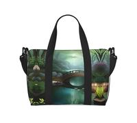 Sac à main imprimé Little Bridge in the East pour femme, adapté pour le travail, les déplacements, le fitness, les voyages, sac à bandoulière tendance et polyvalent