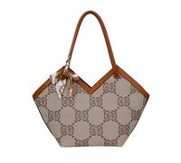 Sac à Main Imprimé pour Femme Orné d'un Foulard Elégant Gallantry Marron Marron