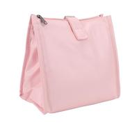 Sac à main isotherme réutilisable en PU résistant à l'eau et à l'huile avec couche isolante épaisse et poches en maille pour employés de bureau, campeurs, rose 20,3 x 14 x 22,1 cm