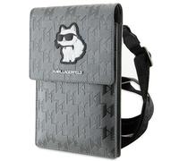 KARL LAGERFELD Sac KLWBSAKHPCG Argent Saffiano Monogram Choupette, gris, Classique