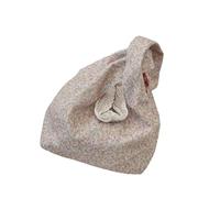 Sac à main léger à motif floral avec nœud, sac à main pratique, sac de soirée tendance pour un transport quotidien, sac réutilisable à motif floral tendance, fleurs, One Size