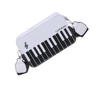 Sac à main léger en cuir PU sac à bandoulière décontracté avec thème musical pour un style créatif, sac à main à usage quotidien, blanc, One Size