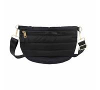 Sac à main léger et élégant pour femme, sac à bandoulière de couleur unie, sac à bandoulière polyvalent bouffant, bretelles réglables, idées pour le travail, les trajets et les voyages, Noir , 30.5