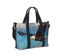 Sac à main léger et pliable avec imprimé aigle volant pour week-end, vacances, avion