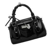 Sac à main léger sous les bras en cuir synthétique conçu pour les femmes modernes qui aiment les styles distinctifs, Noir , One Size