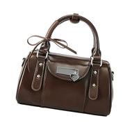 Sac à main léger sous les bras en cuir synthétique conçu pour les femmes modernes qui aiment les styles distinctifs, café, One Size