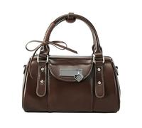 Sac à main léger sous les bras en cuir synthétique conçu pour les femmes modernes qui aiment les styles distinctifs, accessoire élégant au quotidien, café, One Size