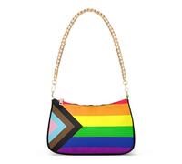 Sac à main Lgbtq avec motif drapeau des droits de la fierté pour femme avec fermeture éclair