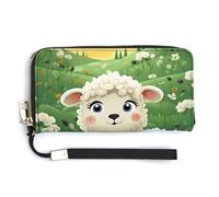 Sac à main long tendance de grande capacité avec imprimé mouton mignon et design interne multi-compartiments - Répond à vos différents besoins de voyage