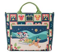 Sac Ã main Loungefly Disney Mickey & Minnie Holiday Bleu 33x27,9x7,6 cm