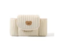 Sac à main matelassé pour couches, sac de rangement pour chariot à main pour bébé, fourre-tout moelleux (Beige)