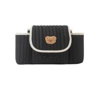 Sac à main matelassé pour couches, sac de rangement pour chariot à main pour bébé, fourre-tout moelleux (noir)