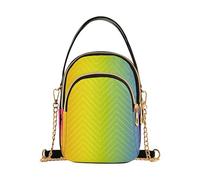 Sac à main matelassé pour femme avec sangle de chaîne, pochette de créateur, fermeture éclair, fourre-tout coloré arc-en-ciel dégradé flou