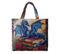 Sac à main matelassé, sac de transport vintage avec motif dragon, sac fourre-tout matelassé, sac à main esthétique, sac de shopping léger pour femme, 01-c, Einheitsgröße
