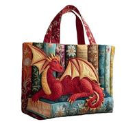 Sac à main matelassé, sac de transport vintage avec motif dragon, sac fourre-tout matelassé, sac à main esthétique, sac de shopping léger pour femme, 01-f, Einheitsgröße