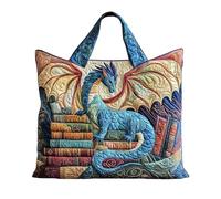 Sac à main matelassé, sac de transport vintage avec motif dragon, sac fourre-tout matelassé, sac à main esthétique, sac de shopping léger pour femme, 01-I, Einheitsgröße