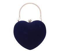 Sac à main mignon en forme de cœur pour femme, sac à main, sac de soirée, pochette de mariage pour femme, bleu, Taille unique