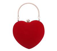 Sac à main mignon en forme de cœur pour femme, sac à main, sac de soirée, pochette de mariage pour femme, Rouge, Taille unique