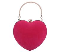 Sac à main mignon en forme de cœur pour femme, sac à main, sac de soirée, pochette de mariage pour femme, rose, Taille unique